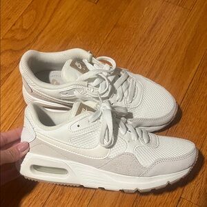 Nike AirMax SC White and Tan Sneakers